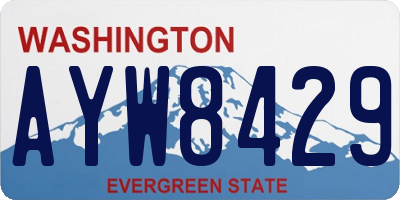 WA license plate AYW8429