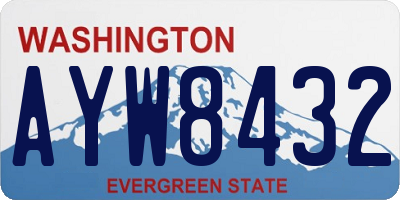 WA license plate AYW8432