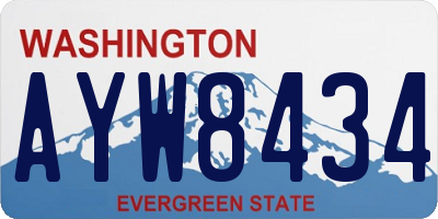 WA license plate AYW8434