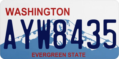 WA license plate AYW8435