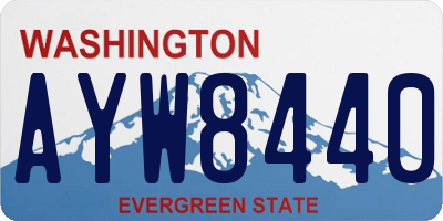 WA license plate AYW8440