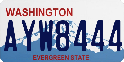 WA license plate AYW8444