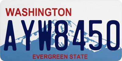 WA license plate AYW8450