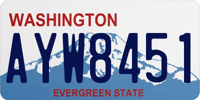 WA license plate AYW8451