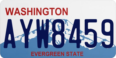 WA license plate AYW8459