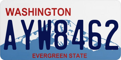 WA license plate AYW8462