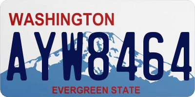 WA license plate AYW8464