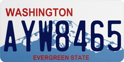 WA license plate AYW8465