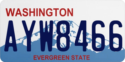 WA license plate AYW8466