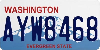 WA license plate AYW8468