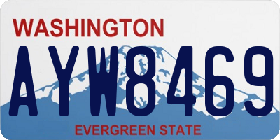 WA license plate AYW8469