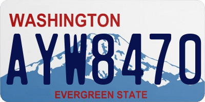 WA license plate AYW8470