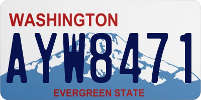 WA license plate AYW8471