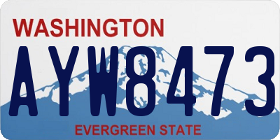 WA license plate AYW8473