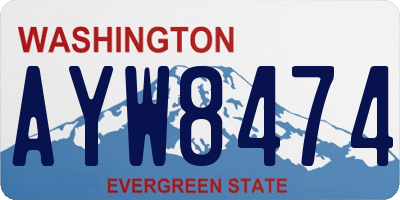 WA license plate AYW8474