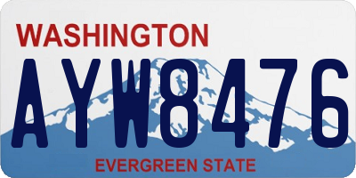 WA license plate AYW8476