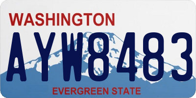 WA license plate AYW8483