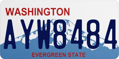 WA license plate AYW8484