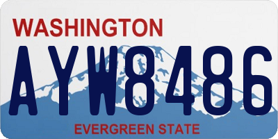 WA license plate AYW8486