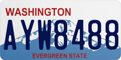 WA license plate AYW8488