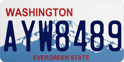 WA license plate AYW8489