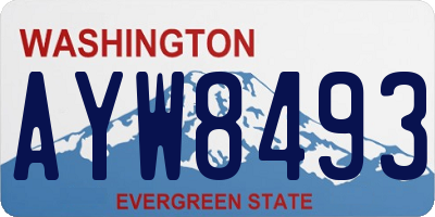 WA license plate AYW8493