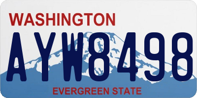 WA license plate AYW8498