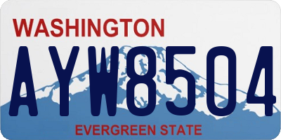 WA license plate AYW8504