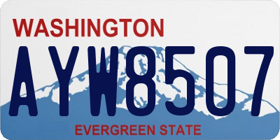 WA license plate AYW8507