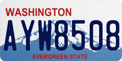 WA license plate AYW8508