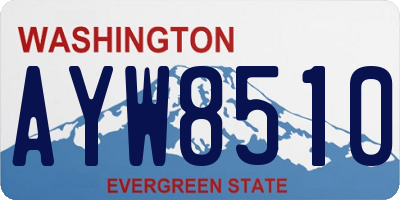 WA license plate AYW8510