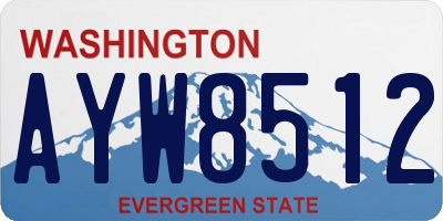 WA license plate AYW8512