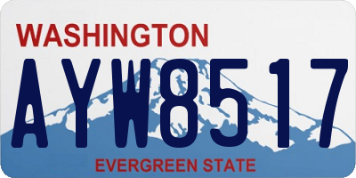 WA license plate AYW8517