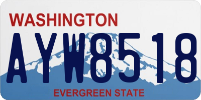 WA license plate AYW8518