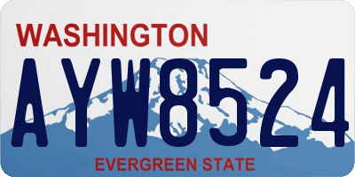 WA license plate AYW8524