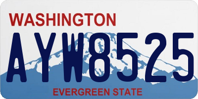 WA license plate AYW8525