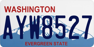 WA license plate AYW8527