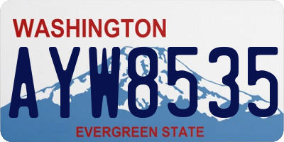 WA license plate AYW8535