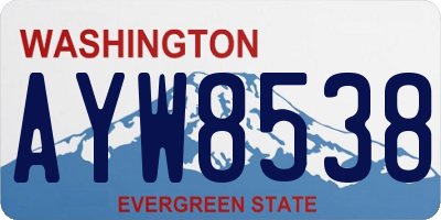 WA license plate AYW8538