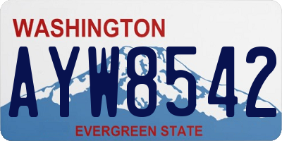 WA license plate AYW8542