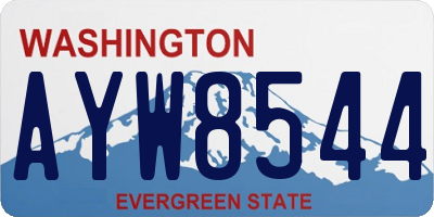 WA license plate AYW8544