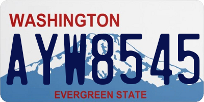 WA license plate AYW8545