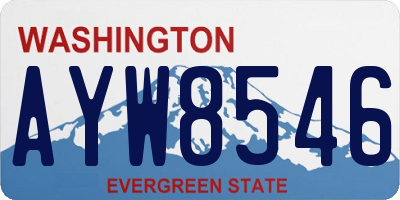 WA license plate AYW8546