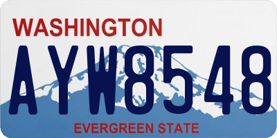 WA license plate AYW8548