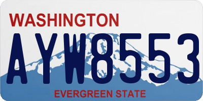 WA license plate AYW8553