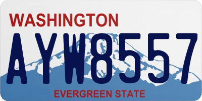 WA license plate AYW8557