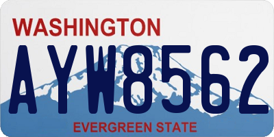 WA license plate AYW8562