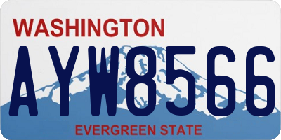 WA license plate AYW8566