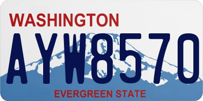 WA license plate AYW8570