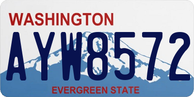 WA license plate AYW8572